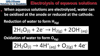 R3215 Electrolysis of aqueous solutions HL [upl. by Peltier]