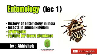 Entomology  Lec 1l Basics Classification of InsectPhylum Arthropoda [upl. by Deva]