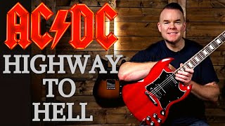 Highway to Hell Guitar Lesson Easy  Beginner ACDC Song Guitar Lesson [upl. by Adyl297]