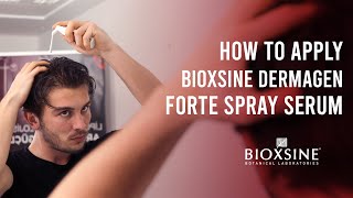 How to Apply Bioxsine Dermagen Forte Spray Serum for hair loss [upl. by Eniar868]