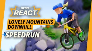 Lonely Mountains Downhill Developers React to 27 Minute Speedrun [upl. by Nyliret]