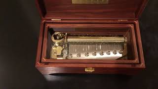 Sankyo like Reuge 3 song 72 note music box plays “Canon in D” 3 parts Pachelbel [upl. by Nuahsyd]