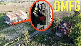 you wont believe what my drone caught on camera at the Texas Chainsaw Massacre House  Leatherface [upl. by Airegin789]