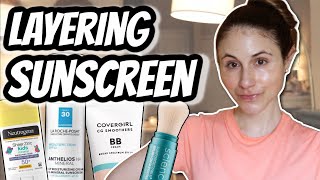 How to LAYER SUNSCREEN Dr Dray [upl. by Villada]