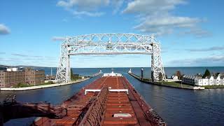 Duluth Lift Bridge Departure  Ships View from Paul R Tregurtha [upl. by Ssac]