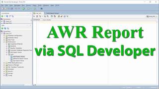 en How to generate AWR reports via Oracle SQL Developer [upl. by Alanah]