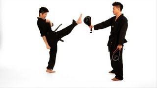 How to Do a Front Kick  Taekwondo Training [upl. by Annayi730]