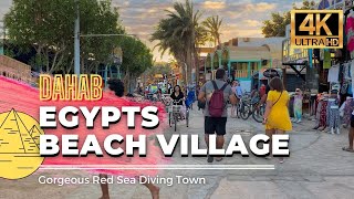 🇪🇬 Dahab Egypt Walking Tour of Beach Main Road 4K HD  60 FPS [upl. by Wolfy]