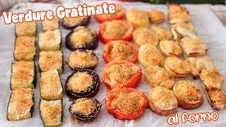 VERDURE GRATINATE AL FORNO  Facilissime e gustose  Vegetables au gratin [upl. by Ahsika342]