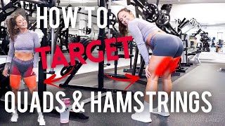 HOW TO TARGET QUADS amp HAMSTRINGS  6 MUST DO EXERCISES [upl. by Lanrev]