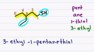 Naming Thiols ie Sulfur Alcohols [upl. by Ytirahc]