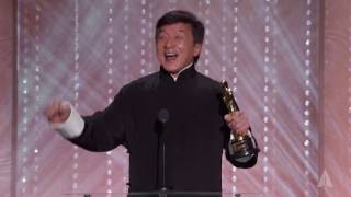 Jackie Chan receives an Honorary Award at the 2016 Governors Awards [upl. by Millur]