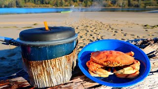 GoPro in Crab Trap  Catch n Cook Dungeness Crabs [upl. by Bergmans]