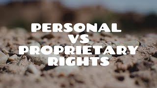 Personal vs Proprietary Rights  Land Law [upl. by Raycher]