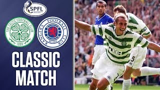 Celtic 62 Rangers 270800  Demolition Derby and THAT Larsson Chip  SPFL Classics [upl. by Gyasi867]