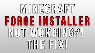 Minecraft  How to fix and open the forge installer [upl. by Meingoldas]