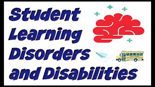 Learning Disabilities and Disorders Types in Students [upl. by Etnaihc14]