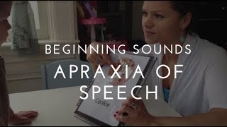 Apraxia of speech therapy  beginning sounds [upl. by Curren]