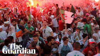 Algeria fans around the world celebrate Africa Cup of Nations win [upl. by Urana]