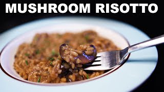 Mushroom risotto with homemade mushroom stock [upl. by Christi]