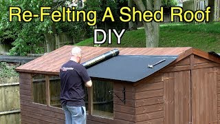 How to Easily Felt a Shed Roof The Right Way DIY [upl. by Roybn787]