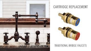 Cartridge Replacement on Traditional Waterstone Bridge Faucets [upl. by Nert]