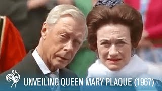 The Royal Family at the Queen Mary Plaque Unveiling in London 1967  British Pathé [upl. by Teeniv]