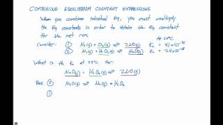 153 Combining Equilibrium Constants [upl. by Coffeng]