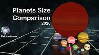 Planets Size Comparison 2020 3D HD [upl. by Euginomod]