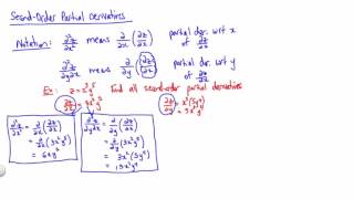 SecondOrder Partial Derivatives [upl. by Sublett770]