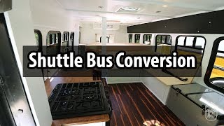 Amazing SHUTTLE BUS Conversion in 4 weeks [upl. by Llertal]