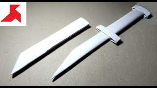 DIY  How to make DAGGER with a scabbard from A4 paper [upl. by Helgeson413]