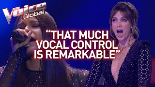 16yearolds insanely high notes shock The Voice coaches  Journey 26 [upl. by Efal]