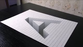 Dessiner un quotAquot en 3D trompelœil facilement [upl. by Reede]