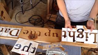 Woodworking Make Custom Router Letter Stencils  How To [upl. by Rydder]