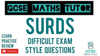 The 5 Hardest Surds Questions  Grade 79 Maths Series  GCSE Maths Tutor [upl. by Dallas]