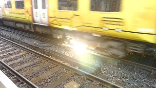 Merseyrail 507 009 making arcs at Birkdale station [upl. by Jestude]