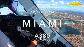 MIAMI  A380 LANDING 4K [upl. by Ericka]