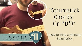 Strumstick Chords in D  How to Play a McNally Strumstick Dulcimer [upl. by Aleafar]