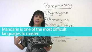 English Writing  Paraphrasing [upl. by Larcher]