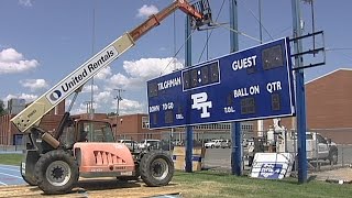 Outdoor Scoreboard Installation Video [upl. by Enimzaj862]