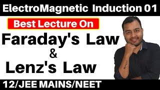 12 Chap 6 II ElectroMagnetic Induction 01  Magnetic Flux II Faradays Law amp Lenzs Law JEENEET [upl. by Oihsoy]