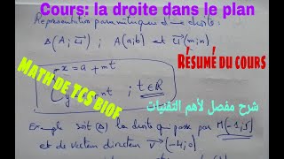 cours la droite dans le planrevision pour preparer le devoir surveillévideo1 [upl. by Pernas]