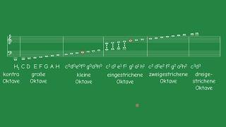 Noten lesen Notenschlüssel Tonhöhe  Musik  SchoolHelpDE [upl. by Ecinuahs]