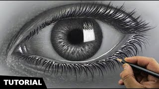 Draw Hyperrealistic Eye  Easiest Method  Narrated Stepbystep [upl. by Dorine]