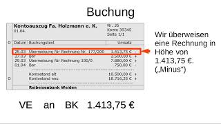 Buchen von Belegen 3 von 4  Der Kontoauszug [upl. by Ellehsram512]