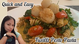 Pesto Pasta Recipe Alla Genovese Jovy A  Quick and easy pasta recipe fusilli homecooking [upl. by Baxter]