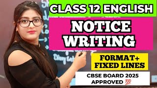 Notice writing class 12  Notice format class 12 [upl. by Hoye290]