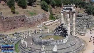 Greece Ancient Delphy Drone Aerial Video Delphi The most famous ancient seat of the oracle [upl. by Goldia]