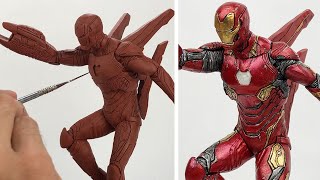 Iron Man Sculpture Timelapse  Avengers Infinity WarEndgame [upl. by Yrohcaz783]